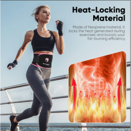 Sweat Band Waist Trainer for Women Meidong Waist Trimmer Belt for Weight Loss and Slimming，Sweat Belt with Tummy Control & Sauna Suit Effect